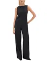 Theory Relaxed Sleeveless Wool-blend Jumpsuit In Gray