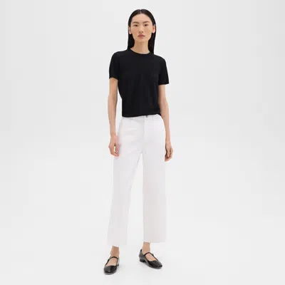 Theory Relaxed Straight Jean In Denim In Optic White