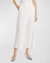 Theory Womens Stretch Polyester Cropped Pants In Iv