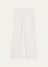 Theory Relaxed Straight-leg Pull-on Pants In Iv