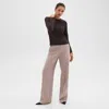 Theory Admiral Crepe Relaxed Straight-leg Pants In Cinder