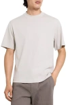 Theory Relaxed Stripe Cotton Blend T-shirt In Gray