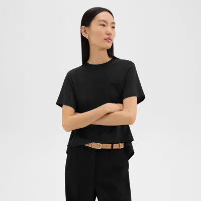 Theory Relaxed Tee In Organic Cotton In Black