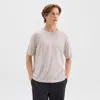 Theory Relaxed Tee In Regal Wool In Light Heather Barley