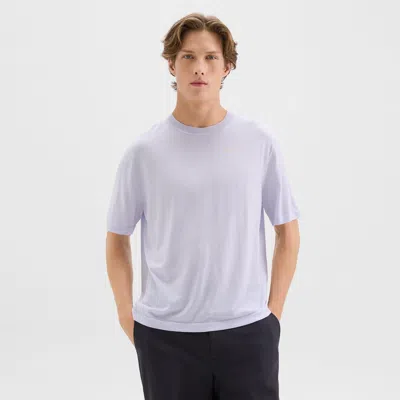 Theory Relaxed Tee In Regal Wool In New Ice