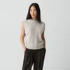 Theory Relaxed Vest In Recycled Cashmere In Gray