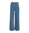 Theory High-waisted Wide-leg Jeans In Blue