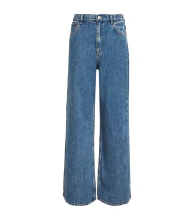 Theory Relaxed Wide-leg Jeans In Blue
