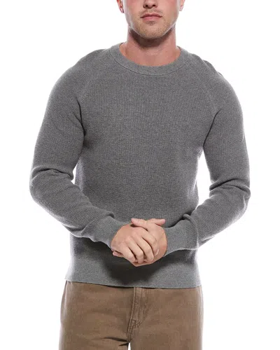 Theory Revel Cashmere-blend Crewneck Sweater In Gray