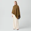 Theory Reversible Draped Poncho In Felted Wool-cashmere