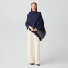 Theory Reversible Draped Poncho In Felted Wool-cashmere