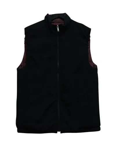 Theory Reversible Puffer Vest In Black Polyester