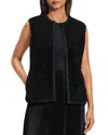 Theory Reversible Shearling Vest In Black