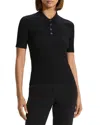 Theory Ribbed Polo Sweater In Black
