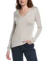 Theory Rib Silk-blend Top In Gray