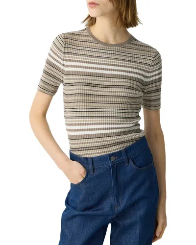 Theory Rib Stripe Sweater Tee