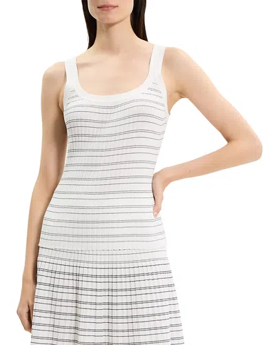 Theory Ribbed Contrast Stripe Tank
