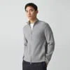 Theory Ribbed Full-zip Cardigan In Light Bilen In Gray