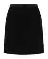 Theory Ribbed-knit Cotton Skirt In Black