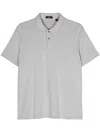 Theory Ribbed Polo Shirt In Grey