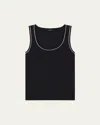 Theory Scoop Neck Tank In Black