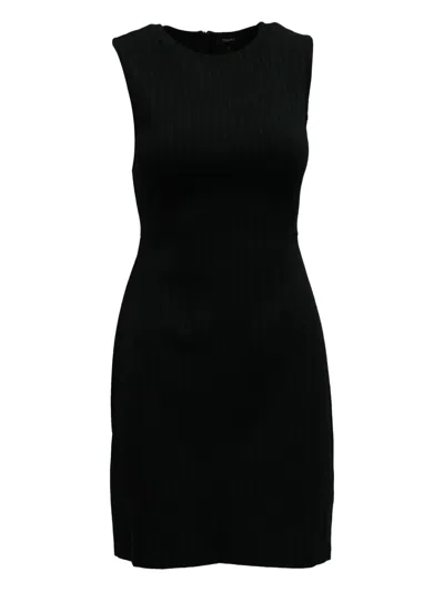 Pre-owned Theory Ribbed Sleeveless Mini Dress In Blue