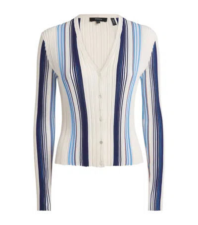 Theory Ribbed Stripe Cardigan