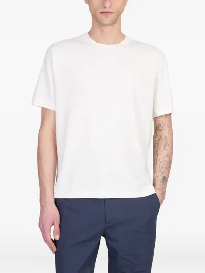 Theory Ribbed T-shirt In Beige