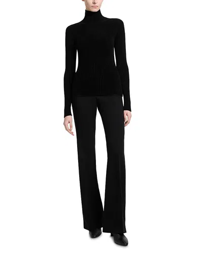 Theory Ribbed Turtleneck Sweater In Black