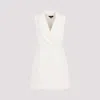 Theory Peak Lapel Mini Dress In Admiral Crepe In Nude & Neutrals