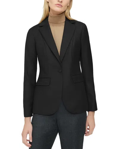 Theory Riding Wool Blazer In Black