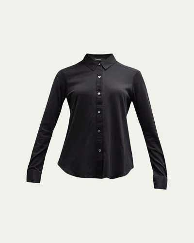 THEORY RIDURO ORGANIC COTTON BUTTON-UP SHIRT
