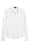 Theory Riduro Organic Cotton Button-up Shirt In Soft Iris