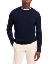 Theory Riland Cable Knit Sweater In Light Bilen In Baltic