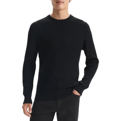 Theory Riland Cabled Cotton Crewneck Sweater