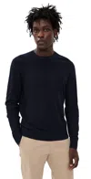 Theory Riland Crew Neck In Light Bilen Baltic In Blue