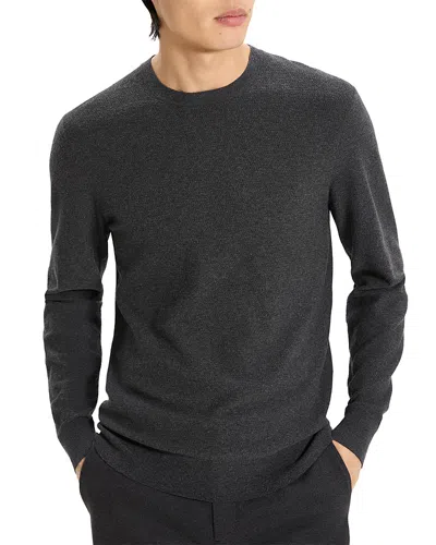Theory Riland Crewneck Sweater In Black