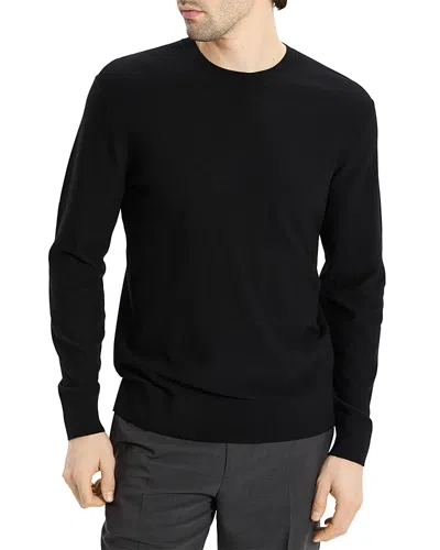 Theory Riland Crewneck Sweater In Black