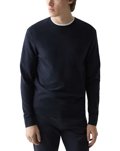 Theory Riland Crewneck Sweater In Blue