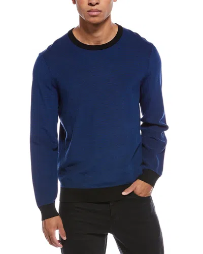 Theory Riland Crewneck Sweater In Blue