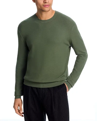 Theory Riland Crewneck Sweater In Green