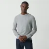 Theory Riland Crewneck Sweater In Light Bilen In Gray