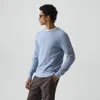 Theory Riland Crewneck Sweater In Light Bilen In Blue