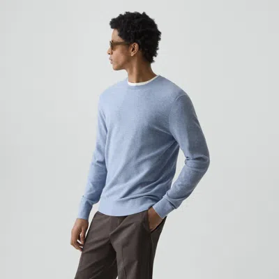 Theory Riland Crewneck Sweater In Light Bilen In Blue