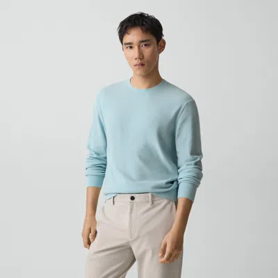 Theory Riland Crewneck Sweater In Light Bilen In Blue