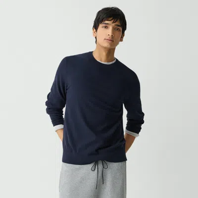 Theory Riland Crewneck Sweater In Light Bilen In Baltic