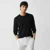 Theory Riland Crewneck Sweater In Light Bilen In Black