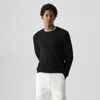 Theory Riland Crewneck Sweater In Light Bilen In Black