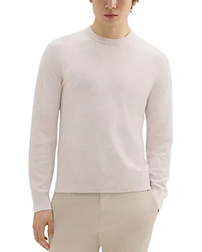 Theory Riland Crewneck Jumper In Melange Ivory