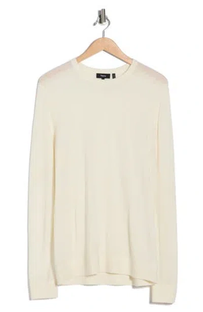 Theory Riland Harman Wool Blend Sweater In White